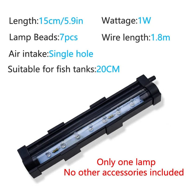 Planet Gates 15cm EU Plug LED Air Bubble Light Aquarium Lamp Underwater Submersible Fish Tank Light Color Changing Making Oxygen for Fish Tank
