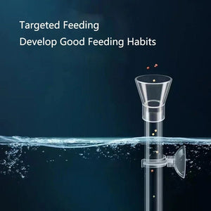 Planet Gates 15cm feeder set Acrylic Aquarium Feeder Tube Dish Transparent Fish Tank Shrimp Snail Shrimp Food Feeder Bowl Aquarium Feeding Accessories