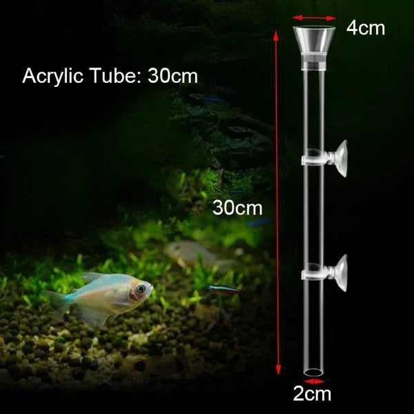 Planet Gates 15cm feeder set Acrylic Aquarium Feeder Tube Dish Transparent Fish Tank Shrimp Snail Shrimp Food Feeder Bowl Aquarium Feeding Accessories