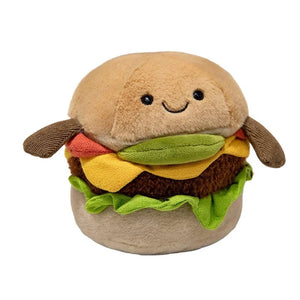 Planet Gates 15cm Hamburger Kawaii Hamburger Plush Toy Soft Stuffed Bouquet Cushion Funny Food / Flower Pillow Cute Burger Doll Creative Birthday Gift