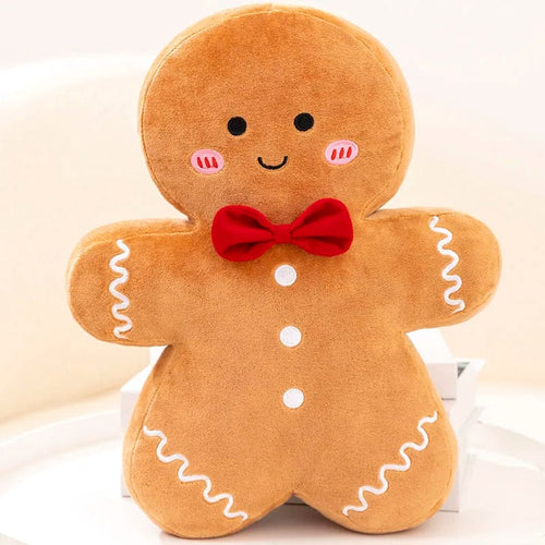 Planet Gates 15cm light brown / see choose option Adorable Ginger Bread Plush Toy Stuffed Caramel Chocolate Gingerbread Man Cushion Christmas Tree House Bow Ring Decor Xmas Deer