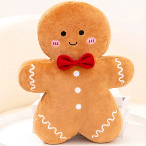 Planet Gates 15cm light brown / see choose option Adorable Ginger Bread Plush Toy Stuffed Caramel Chocolate Gingerbread Man Cushion Christmas Tree House Bow Ring Decor Xmas Deer