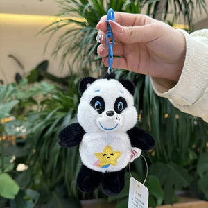Planet Gates 15CM Miniso Kawaii Care Bears Key Chain Cartoon Cute Anime Pendant Genuine Rainbow Bear Plush Toy Children's Girl Birthday Gift