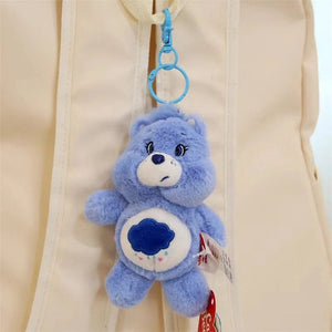 Planet Gates 15CM Miniso Kawaii Care Bears Key Chain Cartoon Cute Anime Pendant Genuine Rainbow Bear Plush Toy Children's Girl Birthday Gift