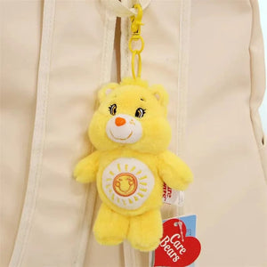 Planet Gates 15CM Miniso Kawaii Care Bears Key Chain Cartoon Cute Anime Pendant Genuine Rainbow Bear Plush Toy Children's Girl Birthday Gift