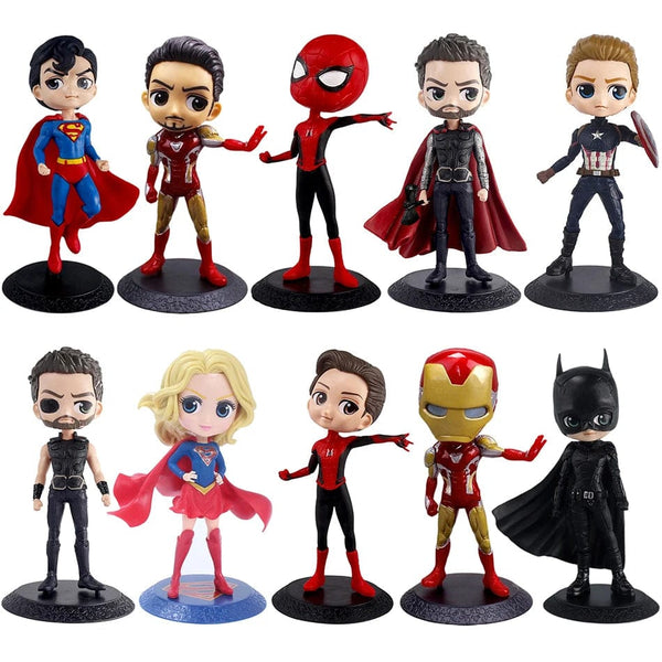 Planet Gates 15cm opp 10 11 Pieces Of Disney's Avengers Characters Spider-Man Iron Man Captain America Thor Wonder Woman. Action Figure Decorative Toys