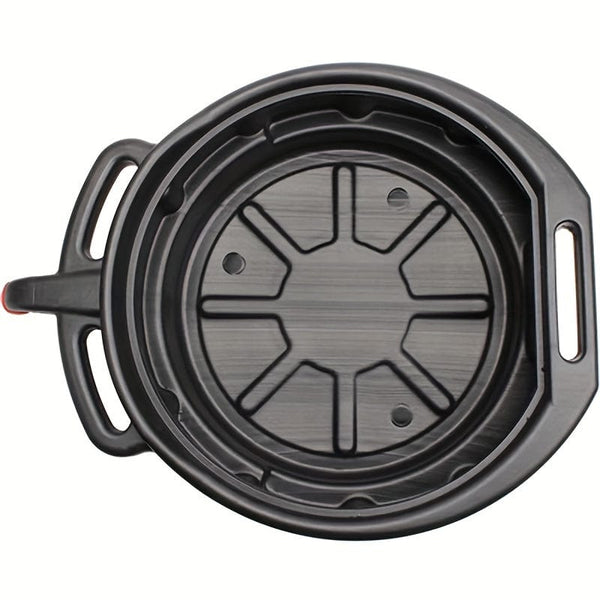 Planet Gates 15L 1pc PMMJ Oil Drain Pan Waste Engine Oil Collector Tank With Handle Gearbox Oil Drip Tray For Car Repair Fuel Fluid Change Garage Tool