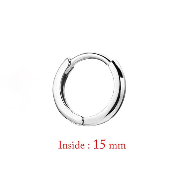 Planet Gates 15mm-silver-1pc Single Minimal Gold Color Tiny Cartilage Hoop Earrings Glossy Earring Piercing Accessory Trendy Small Huggie Women Hoops For Men