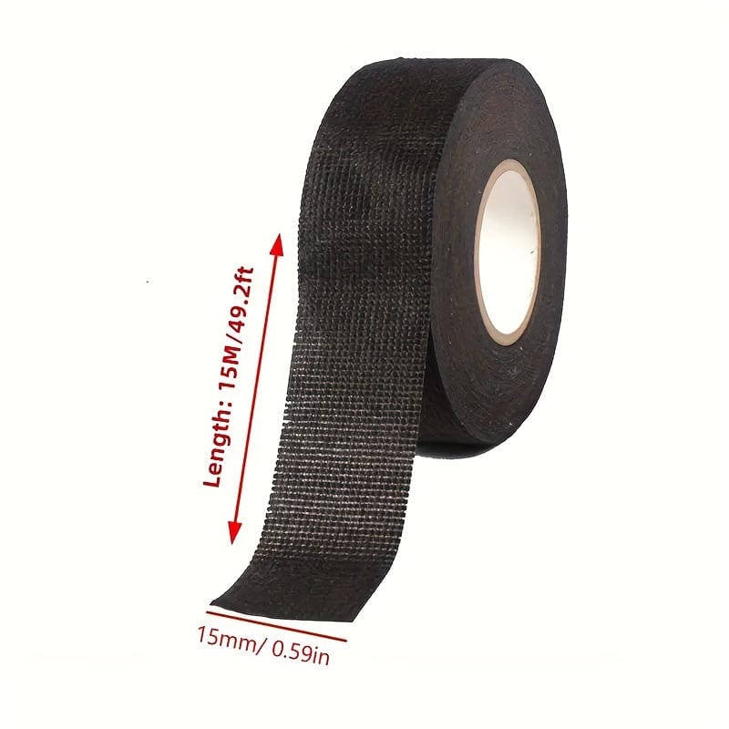 Planet Gates 1pc Automotive Wire Harness 51618 Velvet Cloth Tape Soundproofing Tape High Temperature Resistant Fabric Base Wire Harness Tape