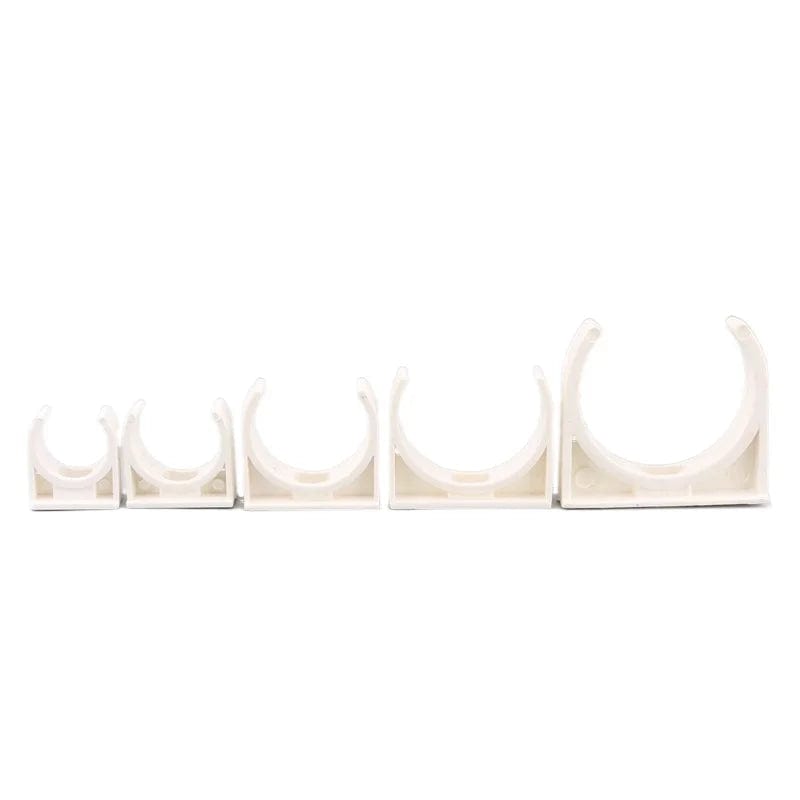 Planet Gates 50pcs / 40mm 16/20/25/32/40/50mm PVC Pipe Clamp Connector Garden Irrigation Aquarium Fish Tank Watering Adapter Fixed Fittings