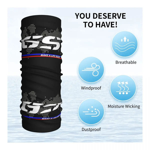 Planet Gates 16 / Multiuse Bandana Custom GS Motorcycle Adventure Bandana Neck Gaiter for Hiking Camping Men Women Wrap Scarf Motorrad Biker Headband Warmer