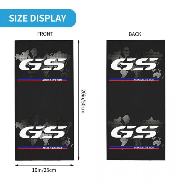 Planet Gates 16 / Multiuse Bandana Custom GS Motorcycle Adventure Bandana Neck Gaiter for Hiking Camping Men Women Wrap Scarf Motorrad Biker Headband Warmer