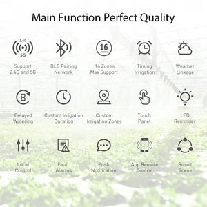 Planet Gates 16 Way EU 16 Zone WiFi Smart irrigation Controller Garden Sprinkler Controller Timing Control Of Watering Flowers Water Valve Controller