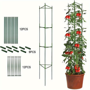 Planet Gates 160cm 24pcs/33pcs Plant Cages 119.99/159.99cm Tomato Cages Deformable Plant Supports Tomato Support Garden Plant Cages Multi-Functional Tomato Cucumber Trellis For Climbing Vegetables