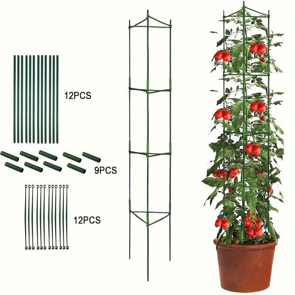 Planet Gates 160cm 24pcs/33pcs Plant Cages 119.99/159.99cm Tomato Cages Deformable Plant Supports Tomato Support Garden Plant Cages Multi-Functional Tomato Cucumber Trellis For Climbing Vegetables