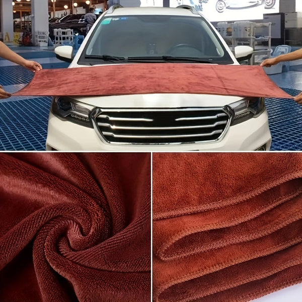 Planet Gates 160x60cm（brown） 1pc 300GSM Microfiber Auto Wash Towel Car Cleaning Drying Cloth Hemming Car Care Cloth Detailing Car Wash Towel