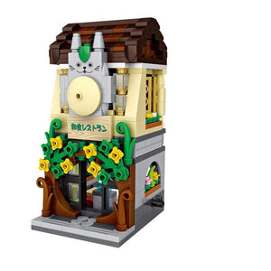 Planet Gates 1631 Mini Bricks City View Scene Mini Street Model Building Block Toys Gaming Room Candy Shop Toy Store Architecture Children DIY