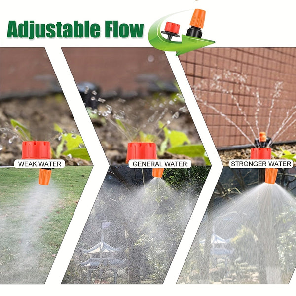 Planet Gates 164ft DIY Garden Drip Irrigation System - Easily Adjust Watering Amount & Save Time & Water!