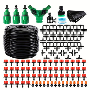 Planet Gates 164ft DIY Garden Drip Irrigation System - Easily Adjust Watering Amount & Save Time & Water!