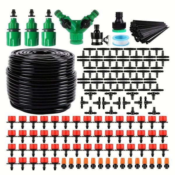 Planet Gates 164ft DIY Garden Drip Irrigation System - Easily Adjust Watering Amount & Save Time & Water!