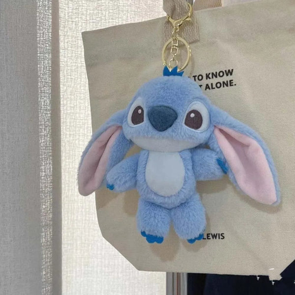 Planet Gates 16cm Disney Stitch Doll Keychain Plush Toy Backpack Pendant  Anime Lilo & Stitch Children's Toy Soft Comfortable Stuffed Doll