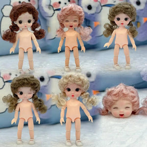Planet Gates 16cm Exquisite Doll Doll Toy 1/8 Bjd Multi Joints Doll with Cute Expression Dress Up Toys Gifts for Children