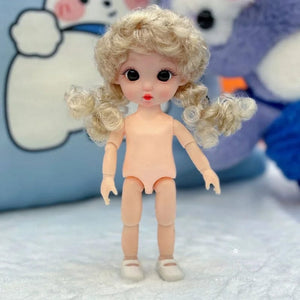Planet Gates 16cm Exquisite Doll Doll Toy 1/8 Bjd Multi Joints Doll with Cute Expression Dress Up Toys Gifts for Children