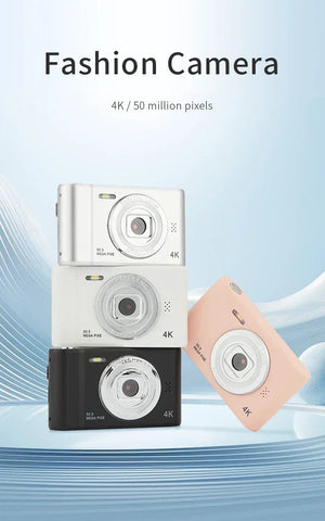 Planet Gates 16G card 4K Digital Camera Travel Selfie Camara 50 Megapixels HD Photography 2.4inch Screen Entry-Level Kids Campus Selfie Mini Retro Cam