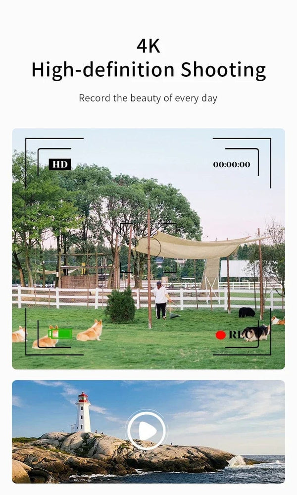 Planet Gates 16G card 4K Digital Camera Travel Selfie Camara 50 Megapixels HD Photography 2.4inch Screen Entry-Level Kids Campus Selfie Mini Retro Cam