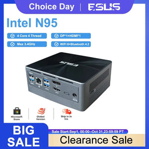 Planet Gates 16GB  256GB / AU ESUS Mini PC Intel 11th Gen N95 Mini Pocket PC N95 1000M WiFi6 PC Gamer Desktop Gaming PC Computer Win 11 diy gaming computer