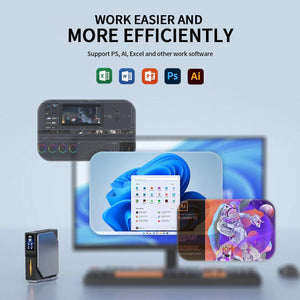 Planet Gates 16GB / 512GB EU FIREBAT S1 Mini PC 12th Alder Lake N100 16GB 512GB DDR4 MiniPC Gamers Desktops WiFi5 BT4.2 Computer RGB Visualization