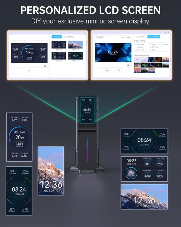 Planet Gates 16GB / 512GB EU FIREBAT S1 Mini PC 12th Alder Lake N100 16GB 512GB DDR4 MiniPC Gamers Desktops WiFi5 BT4.2 Computer RGB Visualization