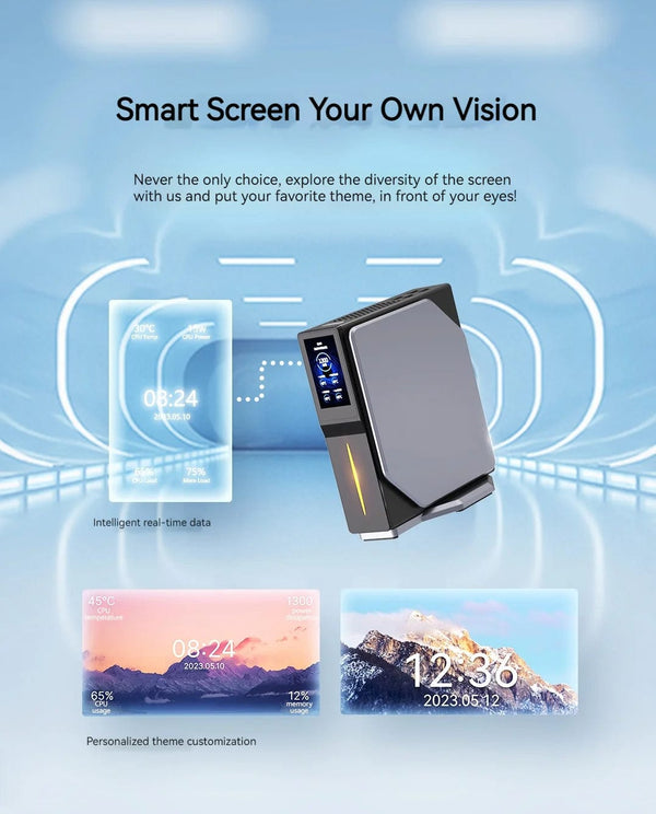 Planet Gates 16GB / 512GB EU FIREBAT S1 Mini PC 12th Alder Lake N100 16GB 512GB DDR4 MiniPC Gamers Desktops WiFi5 BT4.2 Computer RGB Visualization