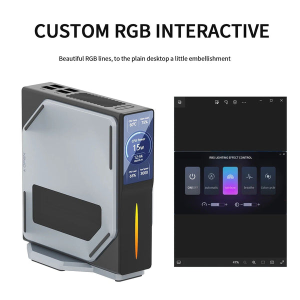 Planet Gates 16GB / 512GB EU FIREBAT S1 Mini PC 12th Alder Lake N100 16GB 512GB DDR4 MiniPC Gamers Desktops WiFi5 BT4.2 Computer RGB Visualization