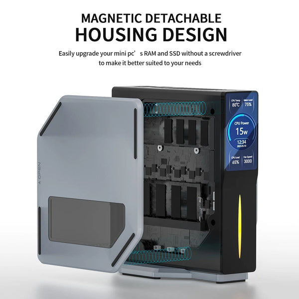 Planet Gates 16GB / 512GB EU FIREBAT S1 Mini PC 12th Alder Lake N100 16GB 512GB DDR4 MiniPC Gamers Desktops WiFi5 BT4.2 Computer RGB Visualization