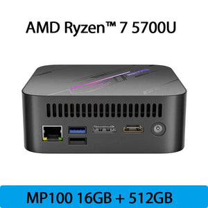 Planet Gates 16GB DDR 512GB SSD / Official Standard / us | CHINA [World Premiere] Blackview Mini PC MP100 AMD R7 5700U Mini PC 8-Core 16-thread 16GB /32GB DDR4 512GB/1TB SSD Mini Computer PC