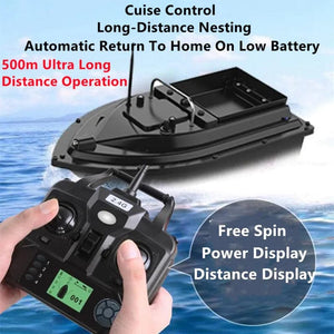 Planet Gates 16GPS Nest Waterproof High Speed Remote Control RC Bait Boat 2KG Loading 500M Fixed-Speed Cruise Night Light GPS RC Fishing Boat