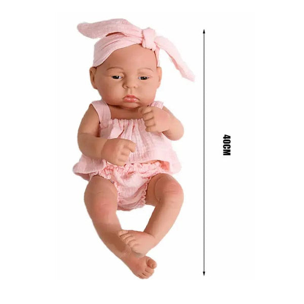 Planet Gates 16inch Full Body Silicone Bebe Reborn Doll Soft Dolls Lifelike Baby Vinyl Bebe Doll Cute Reborn Baby Doll For Girls Doll Toys