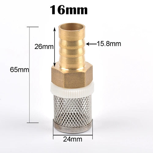 Planet Gates 16mm / CHINA 6-19mm Stainless Steel Mesh Filter 1/2" Female Inch Garden Irrigation Pump Protection Hose Water Cleaning Mesh Brass Filter