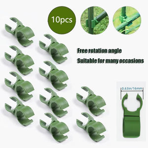 Planet Gates 16mm Diameter / 10pcs 10pcs 360° Adjustable PE Plastic Universal Buckle for Horticultural Accessories - Round Pipe Rattan Climbing Frame with Plastic Coated Steel Pipe