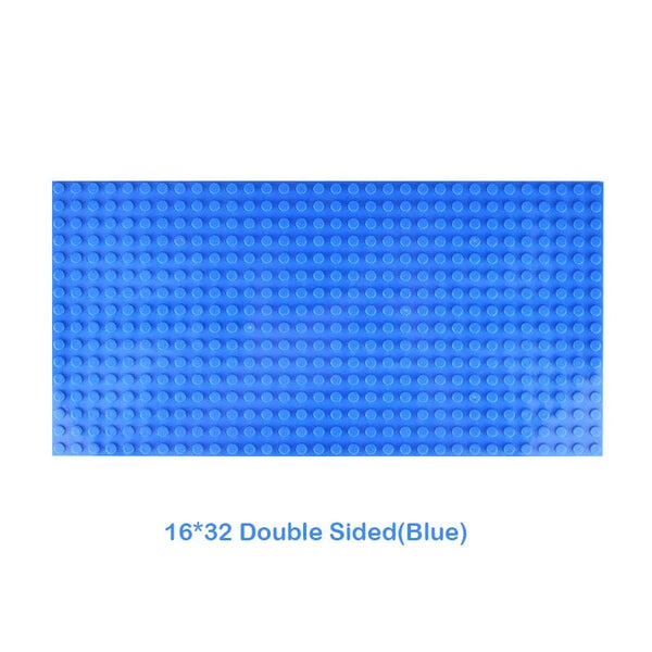 Planet Gates 16X32 Blue 32x32 Dots Double Sided Baseplate for Building Brick 16x16 City Classic Block Plates DIY Plastic Small Block Assembly Part Toy