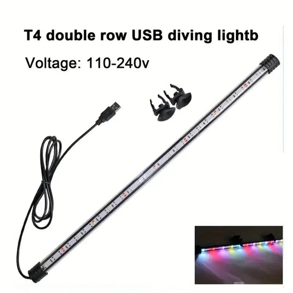 Planet Gates 17-47cm Aquarium LED Lighting Submersible Mood Lamp USB Waterproof Fish Tank Decorative Plant Grow Light Accessories  110-240V