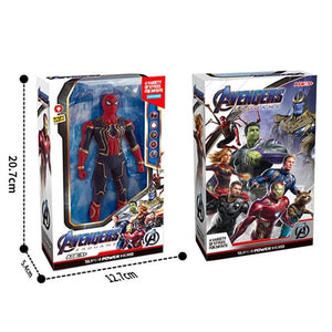 Planet Gates 17 Cm Children Toys Marvel Anime Figures Spiderman Hulk Action Figure Iron Man Cartoon Kids Toy Christmas Gift Glow Doll Hobbies