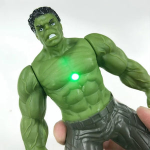 Planet Gates 17 Cm Children Toys Marvel Anime Figures Spiderman Hulk Action Figure Iron Man Cartoon Kids Toy Christmas Gift Glow Doll Hobbies