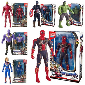 Planet Gates 17 Cm Children Toys Marvel Anime Figures Spiderman Hulk Action Figure Iron Man Cartoon Kids Toy Christmas Gift Glow Doll Hobbies