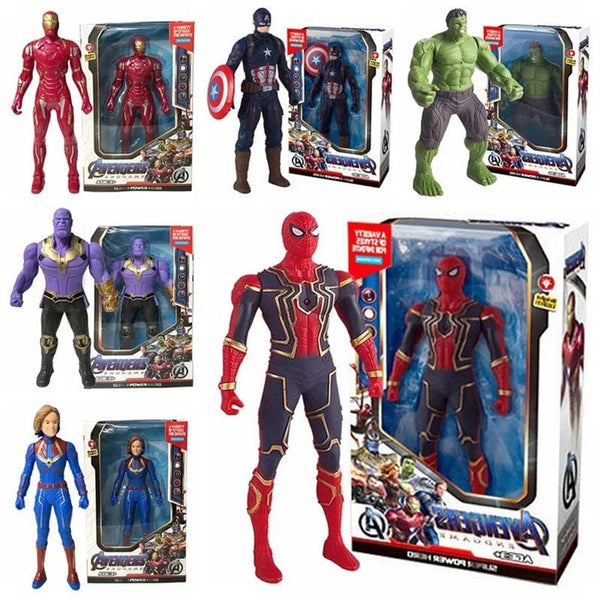 Planet Gates 17 Cm Children Toys Marvel Anime Figures Spiderman Hulk Action Figure Iron Man Cartoon Kids Toy Christmas Gift Glow Doll Hobbies