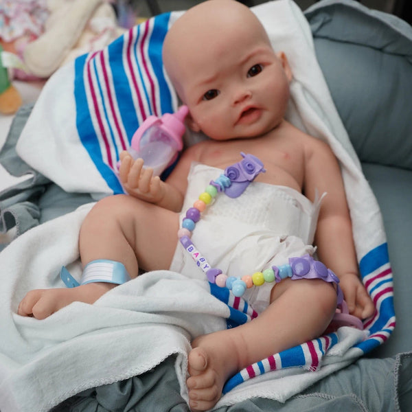 Planet Gates 17" Micro Preemie Full Body Silicone Baby Doll "Harper"Lifelike Mini Doll Surprice Children Anti-Stress My Melody