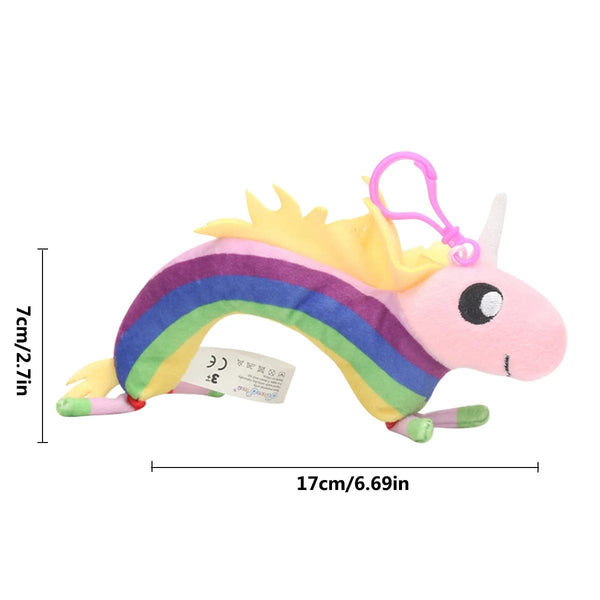 Planet Gates 17cm unicorn Plush Keychain Toys Soft Stuffed Dolls Toy Pendant Mini King Doll Blue Plush High Quality Cotton