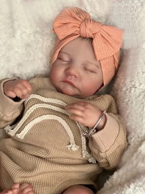 Planet Gates 17inch Levi Reborn Baby Doll Already Painted Finished Sleeping Newborn Baby Size 3D Skin Visible Veins Collectible Art Doll
