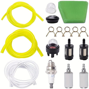 Planet Gates 17pcs 17pcs Fuel Pipes Set Flexible Fuel Pipes Gasoline Filter Primer Bulb Gasket Pipe Candle Brusher For Brusher, Chainsaw, 30cm
